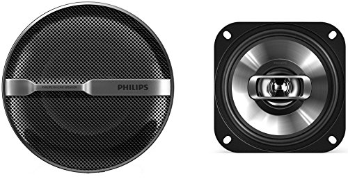 Philips PHICSP415 - Altavoces coaxiales bidireccionales para Coche (10.2 cm, 4", 2 vías, 150 W) Color Negro