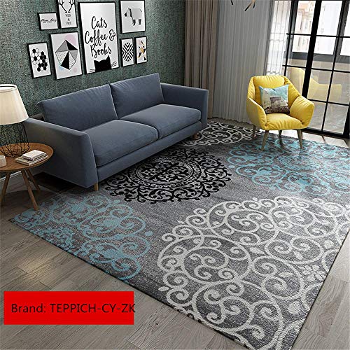 TEPPICH-CY-ZK alfombras Diseño de Anillo geométrico de patrón de Flor Abstracta Azul Gris Negro fácil de cuidar Multi-tamaño Sofá La Alfombras180*250cm