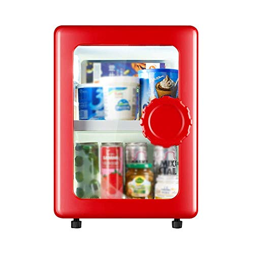 Mini refrigerador refrigerado y congelado, refrigerador de Cerveza de Poco Ruido con Capacidad de 21 litros Refrigerador de Bebidas Elegante y Hermoso para la Cocina del apartamento del Dorm