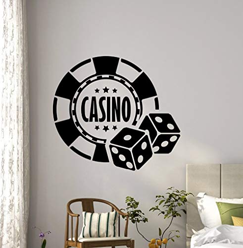 YIYEBAOFU Go Kart Pegatinas de Pared Sikh Casino Dice Ace Poker Juego de Naipes Vinilo PVC Fondo Impermeable Autoadhesivo Jardín de Infantes, Apartamento Wal69x78cm
