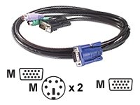 APC KVM PS/2 - Cable (0,91 m, Negro)