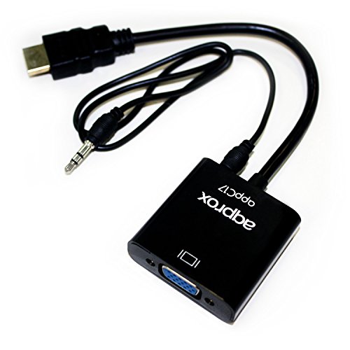 Approx Adaptador/Cable HDMI A/M appC17 - VGA HDB15/H C/Audio Negro
