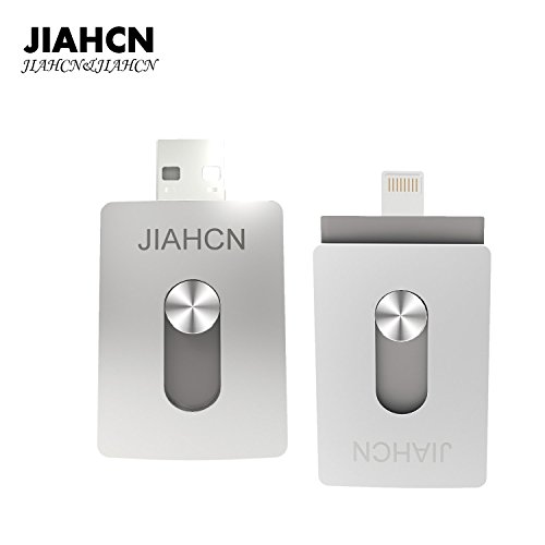 Memoria USB 64GB JIAHCN 2en1 Lightning Flash Drive Memoria Externa para Apple iPhone SE/5/5s/5c/6/6 Plus/6s/6s Plus/iPod touch 5/iPod nano 7/iPad Mini 1 2 3/ iPad 4/ Pro/ Air 1/ 2/ Computadora Mac PC portátil