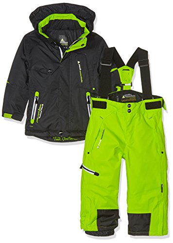 Peak Mountain Ecosmic - Conjunto de esquí para niño, Niño, Color Noir/Vert Lime, tamaño 3 Años (Talla del Fabricante: 3 Años)