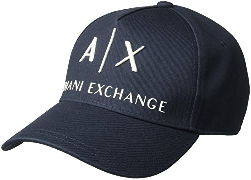 Armani Exchange Corp Logo Baseball Cap Gorra de béisbol, Azul (Navy/Navy 37735), Talla Única (Talla del Fabricante: TU) para Hombre
