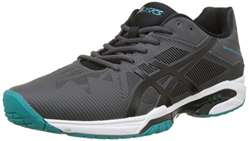 Asics Gel-Solution Speed 3, Zapatillas de Tenis Hombre, Gris (Dark Grey/black/bleu Lapis), 45 EU