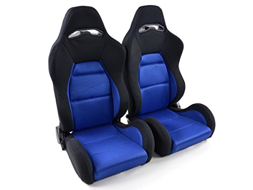 Conjunto de asientos deportivos EdiciÃ³n 3. 1 x Asiento conductor 1 x Asiento copiloto. Negro/ negro