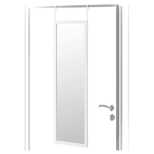 Espejo para Puerta Moderno, Color Blanco de PVC, para Dormitorio, sin Agujeros - Hogar y Más