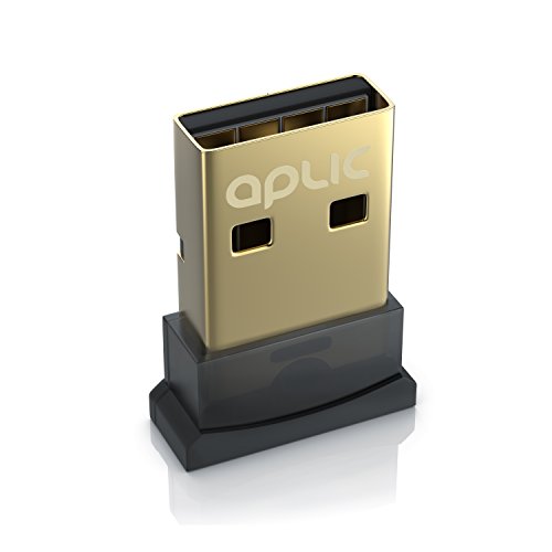 Aplic - Adaptador Bluetooth USB V4.0 - USB 2.0 High Speed - hasta 3 MBit s - Alcance de hasta 20 m - Tecnología Bluetooth de Clase 4.0-2,4 GHz - A2DP - Plug y Play - Compatible con Windows 10