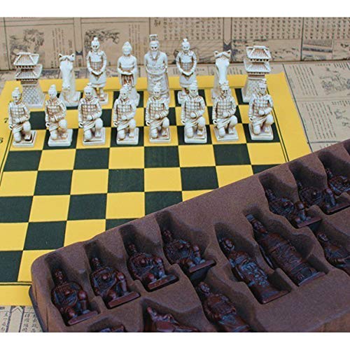 DWDADYYY Ajedrez Piezas Grandes de ajedrez Cuero Resina Piezas de ajedrez Tablero de ajedrez Modelado Regalo para Padres e Hijos
