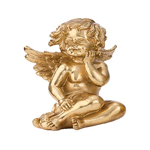Escultura de ángel bebé, Estatua de Angelito Retro, Hecha a Mano por un Proceso Antiguo Retro, usando Resina ecológica, Adecuada para la decoración del hogar