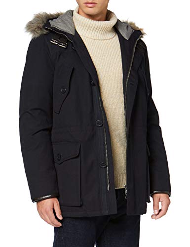 Hackett Arctic Parka Fur, (Navy 595), Medium para Hombre