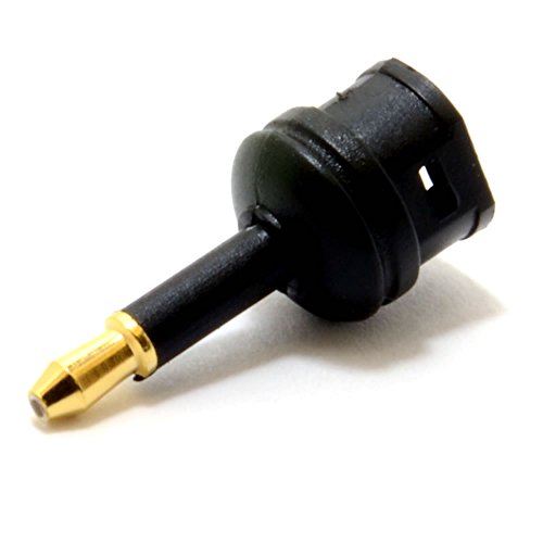 kenable 001014 Adaptador de Cable 3.5 mm TOSLink Negro - Adaptador para Cable (3.5 mm, TOSLink, Male Connector/Female Connector, Negro)