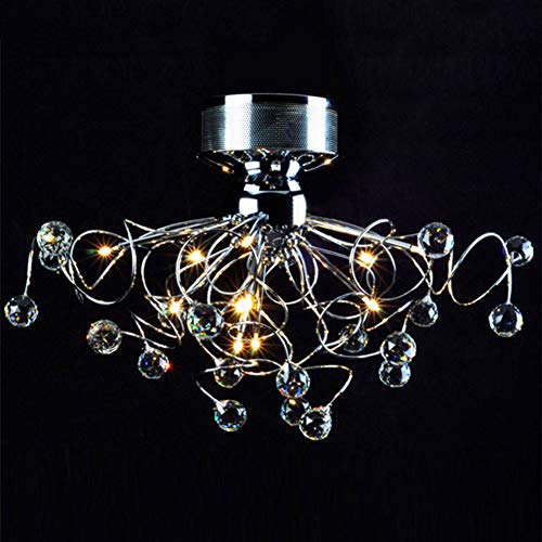 Lámpara De Techo De Cristal Led,G4 12v 20w Lámpara Para Salón Restaurante Dormitorio Lámparas-9 luces de luz blanca
