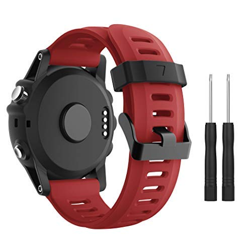 SUPORE Garmin Fenix 3 Correa de Reloj, reemplazo Respirable Suave del silicón Pulsera Hermosa Deporte y edición para Fenix 3/Fenix 3 HR/Fenix 5X Multi-Colors Smart Watch