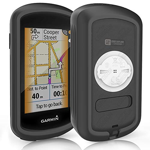 TUSITA Funda para Garmin Edge Explore GPS - Protector de Silicona Protector de Piel - Pantalla táctil Accesorios para computadora de Ciclismo (Negro)