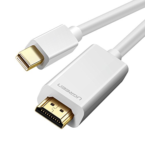 UGREEN Cable Mini DisplayPort a HDMI, Adaptador Convertidor Mini DP Thunderbolt Compatible a HDMI 1080P HDTV Cable de Audio para MacBook, iMac, Macbook Air, Mac Min, Surface Pro, 3 Metros