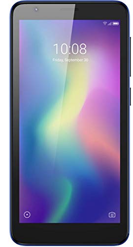 ZTE Blade L8 - Smartphone 5" 18:9 TFT (Quad Core, 1GB RAM, 16GB ROM, Cámara trasera 8 Mpx, Cámara frontal 2 Mpx, doble SIM, Android 9 Go), Color Azul [versión española]
