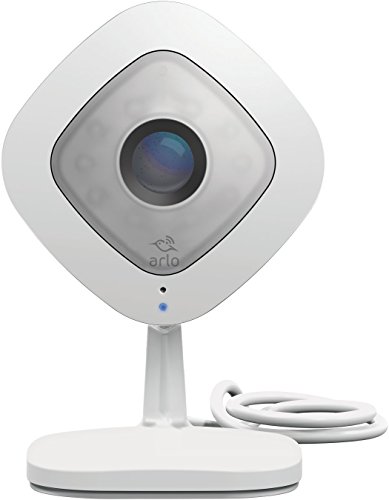 Arlo Q VMC3040-100PES - Cámara de seguridad y vigilancia IP (1080P HD, visión diurna/nocturna y audio, cámara adicional) blanco