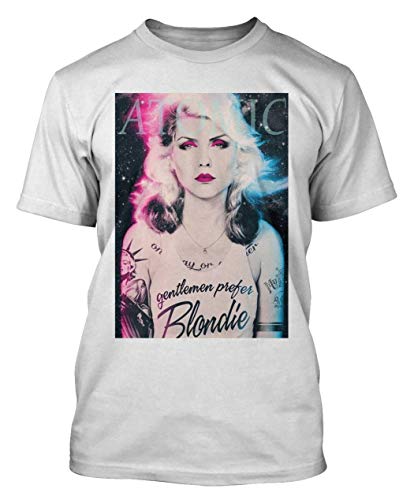 Blondie Debbie Harry T Shirt Atomic T-Shirt Punk Rock Top 70's 80's Icon,White,XXL