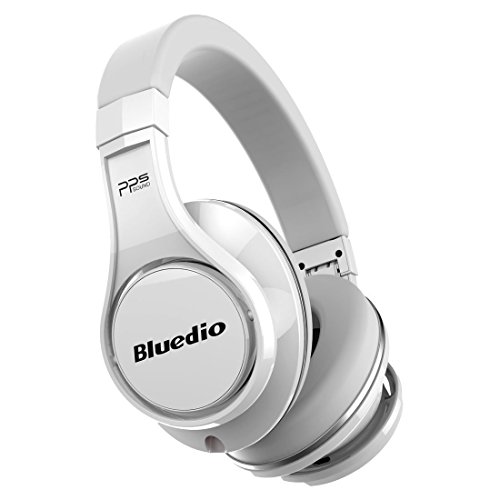 Bluedio U (UFO) Auriculares de Diadema Bluetooth PPS 8 con micrófono Integrado y Ocho Altavoces (Blanco)