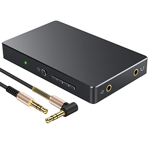 Neoteck Amplificador de Auriculares Portátil 3.5mm Audio HiFi Auriculares Amplificador de Auriculares Compatible con Auriculares de Alta Impedancia 16-500Ω con Cable de Audio y Cable USB