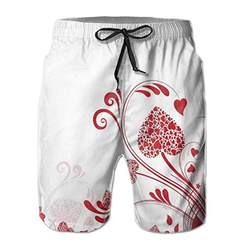 Pantalones Cortos de Playa para Hombres, bañeras en el ático Veraniego Balcón con Vista al mar y al mar Imprimir Imagen