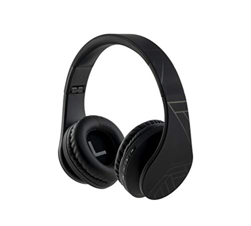 PowerLocus P2 - Auriculares Bluetooth inalambricos de Diadema Cascos Plegables, Casco Bluetooth con Sonido Estéreo Micro SD/TF, FM con micrófono y Audio Cable para Movil, PC, Tablet - Negro
