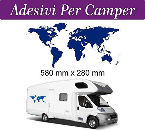 1 Pegatina para caravana, diseño de mapamundi – Mondo hobby Mobilvetta Adria Hymer Arca