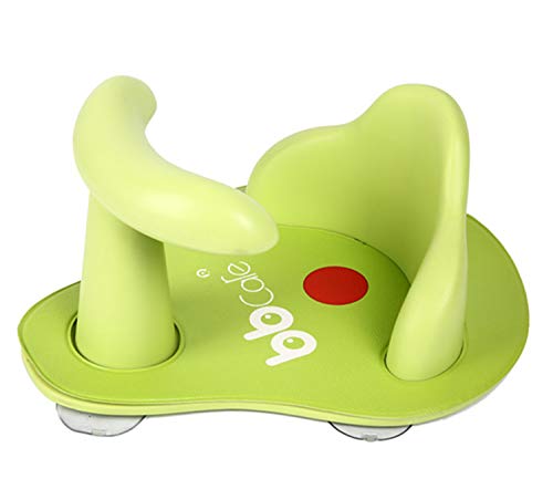 BBCare® Asiento de Baño y Mini Alfombrilla Suave con Indicador de Agua Caliente Seguro para Bebés-Verde