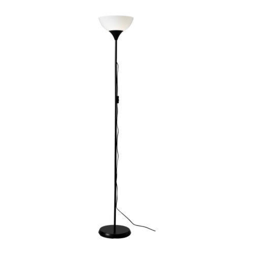 Ikea Not 201.398.74, Lámpara de pie para luz de techo, negro / blanco, 69 pulgadas