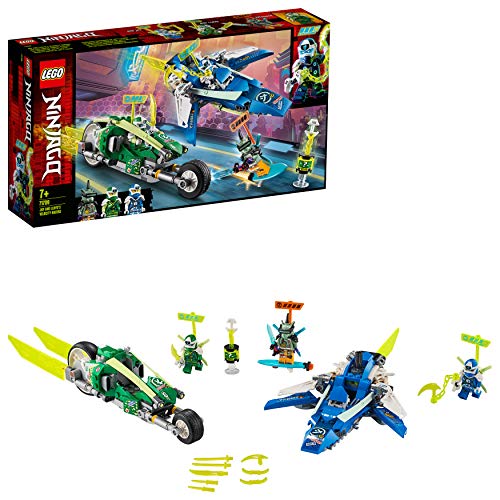 LEGO Ninjago - Vehículos Supremos de Jay y Lloyd, Set de Construcción con Coche y Avión de Juguete, Inspirado en la Carrera Prime Empire, Recomendado a Partir de 7 años (71709)