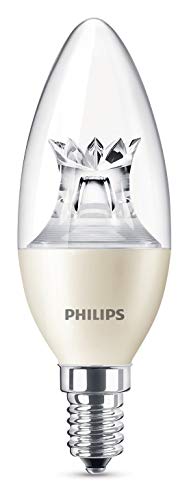 Philips Lighting Bombilla Vela LED de luz cálida, 4 W/25 W, casquillo E14, regulable, Blanco, Pack de 1