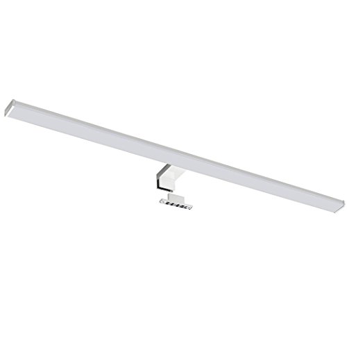 SEBSON® Lámpara LED Espejo, baño IP44 78cm, pinza + armario, luz blanca neutra 4000K, 780x108x40mm, 15W, 1100lm