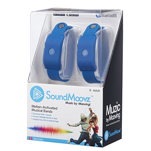 Soundmoovz-41239 SoundMoovz Set de 2 pulseras Muzic By Mooving para crear y componer sonidos y música, color azul, 11,5 x 6,8 x 18,1 (Fábrica de Juguetes 41239)