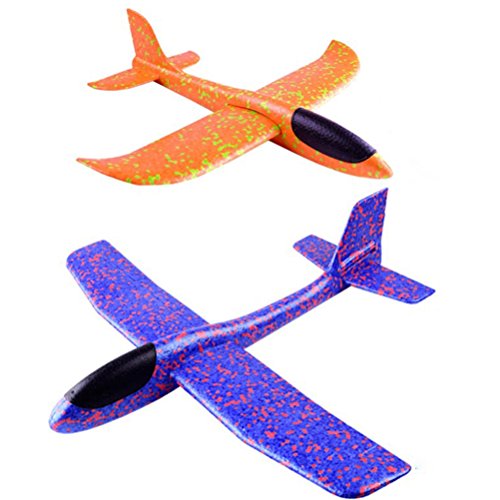 YeahiBaby Planos de Espuma | 2pcs Que lanzan los planeadores de Whirly Glider para los Cabritos, favores de la Fiesta (Color al Azar)