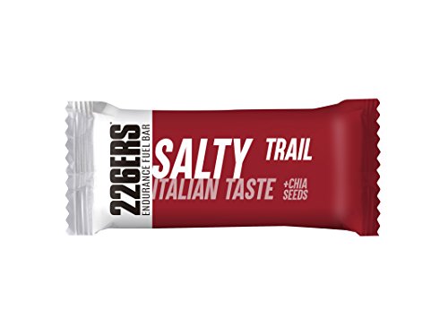 226ERS Endurance Fuel Bar Salty Trail, Barrita de Resistencia y Energía Sin Gluten con Vitaminas, Sabor Italiano - 24 barras