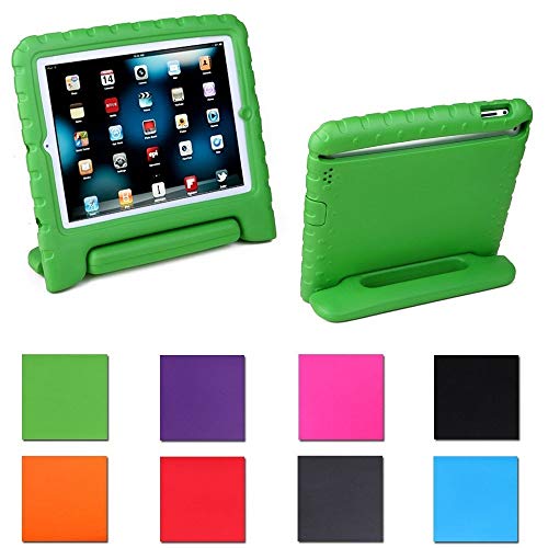 Aken Multi Function Child / Shock Proof Kids Cover Case with Stand / Handle for Apple iPad 2nd / 3rd / 4th Generation Tablet (iPad 2/3/4) (green)