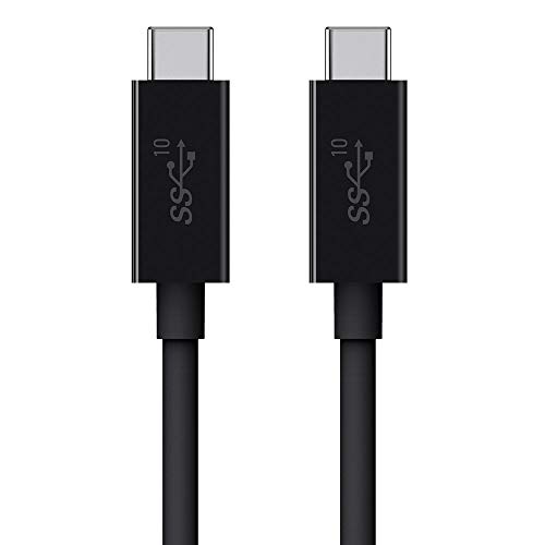 Belkin F2CU052bt1M-BLK - Cable USB 3.1 de USB-C Macho a USB-C Macho, 10 Gbps, 4K, 100 W 1 M, Color Negro