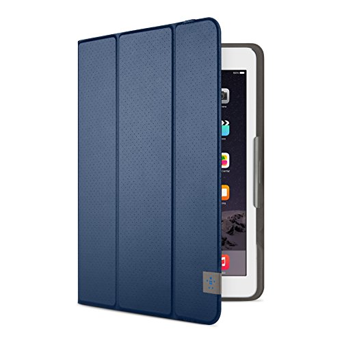 Belkin F7N319btC02 - Funda Tri-Fold Universal para Tablets 10” (Compatible con iPad 2017, iPad Air 1/2 y Samsung Tab 4, S, A, E), Azul Marino