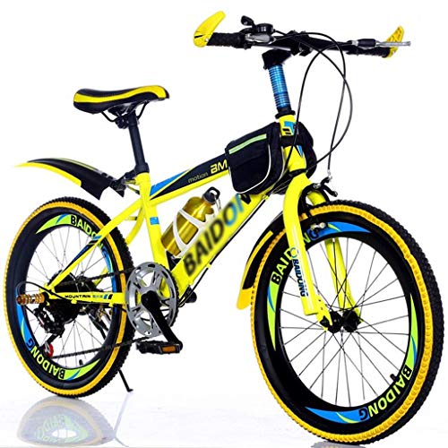 Bicicletas Triciclos Montaña For Niños De 20 Pulgadas For Adultos Carreras Todoterreno Masculinas Y Femeninas Senderismo For Niños (Color : Yellow, Size : 20inch)