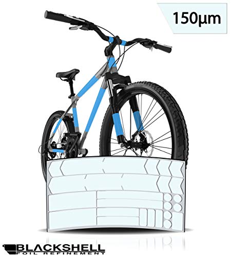 Blackshell - Lámina protectora para cuadro de bicicleta BMX, 29 piezas, transparente