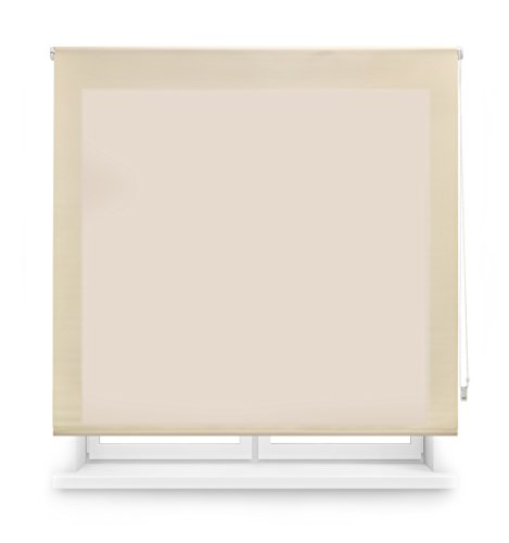 Blindecor Ara - Estor enrollable translúcido liso, Beige, 160 x 250 cm (ancho x alto)