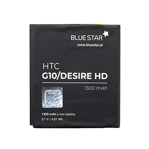 Blue Star Premium - Batería de Li-Ion litio 1300 mAh de Capacidad Carga Rapida 2.0 Compatible con el HTC sire HD / G10