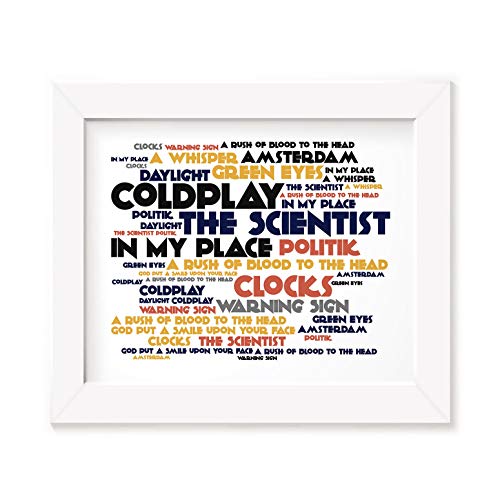 Coldplay Poster Print - A Rush of Blood to the Head - Letra firmada regalo arte cartel