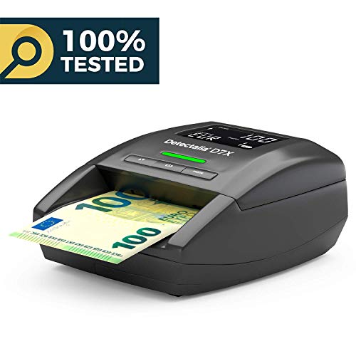 Detectalia D7X Detector de billetes falsos listo para los nuevos billetes de 100€ y 200€ y 100% de detección en pruebas oficiales del Banco Central Europeo