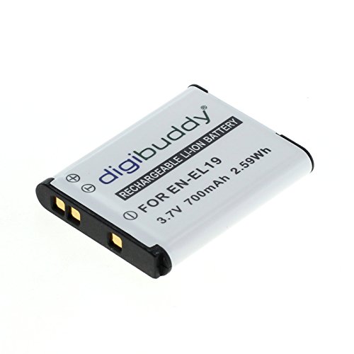 Digibuddy - Batería Compatible con Nikon EN-EL19 (Ion de Litio)