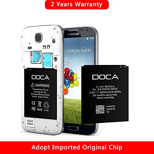 DOCA batería de repuesto para móviles Samsung S4 S5 Note 4 Replacement Battery Li-Ion batería 2 años de garantía del producto
