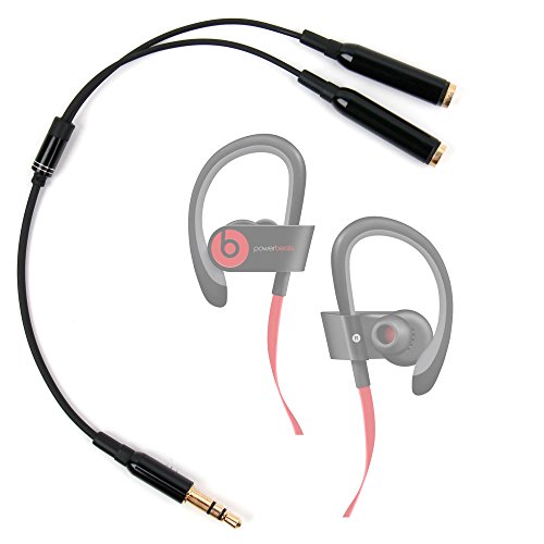 DURAGADGET Práctico Divisor De Auriculares para Beats Power2 | Power3 | Powerbeats2 | Powerbeats3 - Auriculares in-Ear - Entrada De 3.5mm