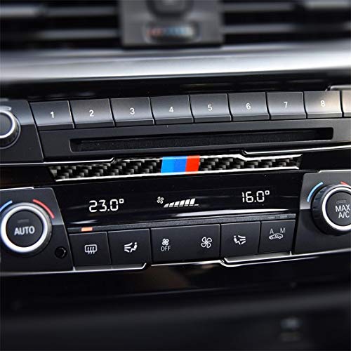 Fibra de carbono Tres de carbono Color coche de la fibra central de control CD decorativos etiqueta for BMW (F30) 2013-2015 / (F34) 2013-2016, sutible for Left conducción Accesorios interiores del aut